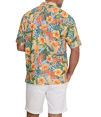Tommy Bahama Coastal Ease Golden Gardens Tropical Short Sleeve Woven Camp Shirt