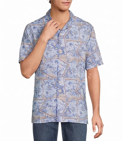 Tommy Bahama Coastal Ease Isle Explorer Short Sleeve Woven Camp Shirt