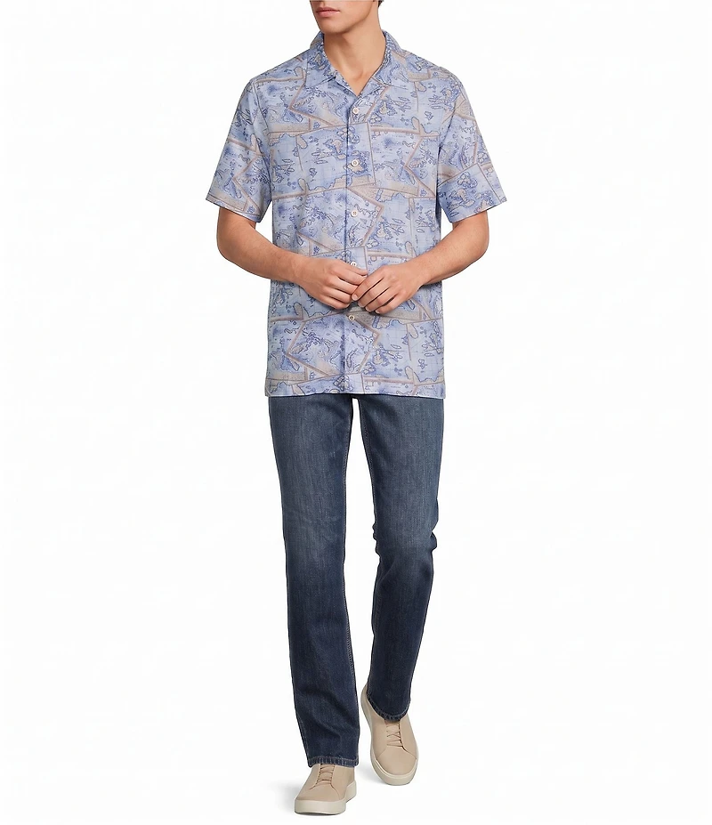 Tommy Bahama Coastal Ease Isle Explorer Short Sleeve Woven Camp Shirt