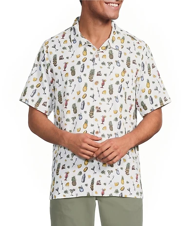 Tommy Bahama Coastal Ease Shake And Sip Short Sleeve Woven Camp Shirt