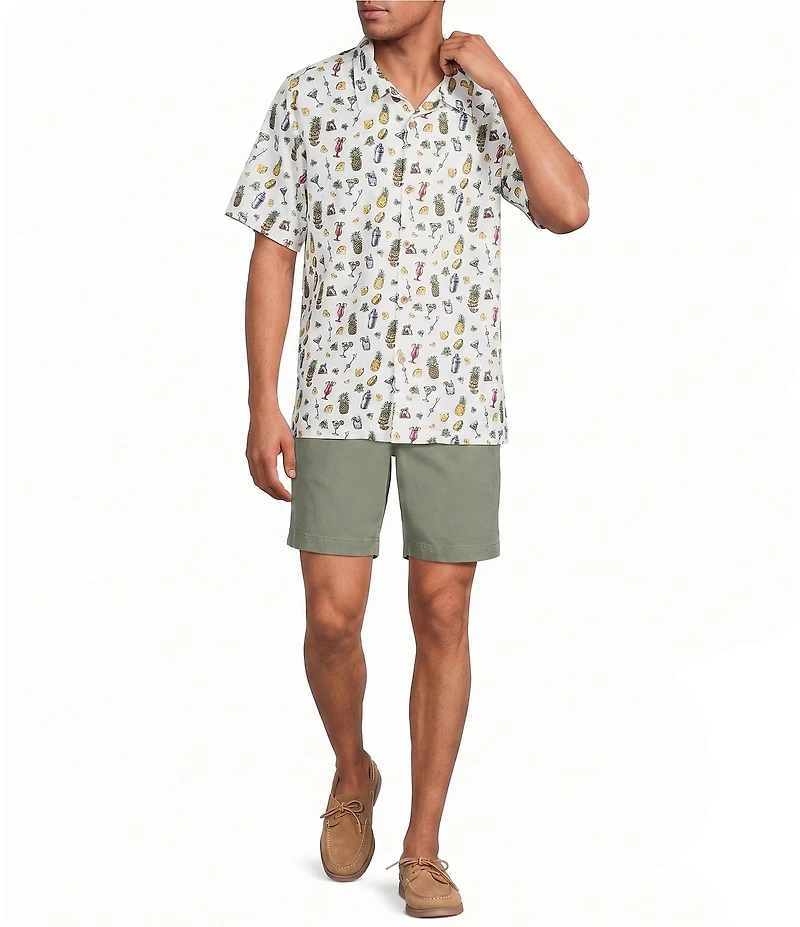 Tommy Bahama Coastal Ease Shake And Sip Short Sleeve Woven Camp Shirt