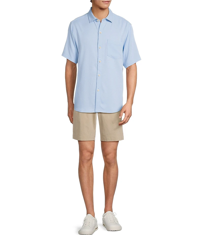 Tommy Bahama Coastal Ease Shoreline Check Short Sleeve Woven Camp Shirt