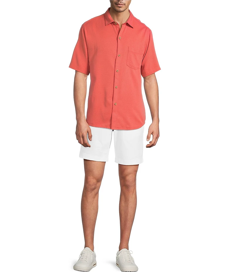 Tommy Bahama Coastal Ease Shoreline Check Short Sleeve Woven Camp Shirt