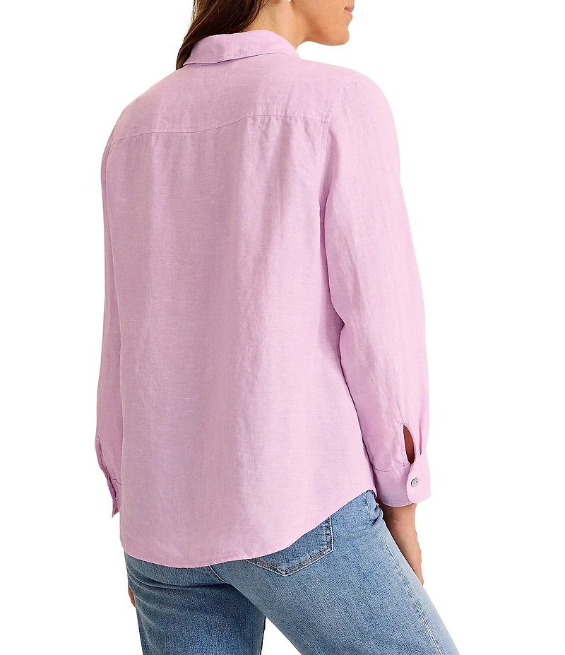 Tommy Bahama Coastalina Linen Relaxed Button Front Top