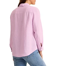 Tommy Bahama Coastalina Linen Relaxed Button Front Top