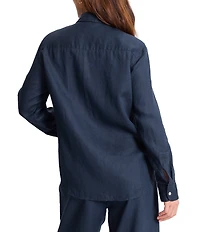 Tommy Bahama Coastalina Linen Relaxed Button Front Top