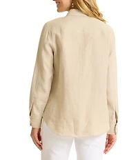 Tommy Bahama Coastalina Linen Relaxed Button Front Top