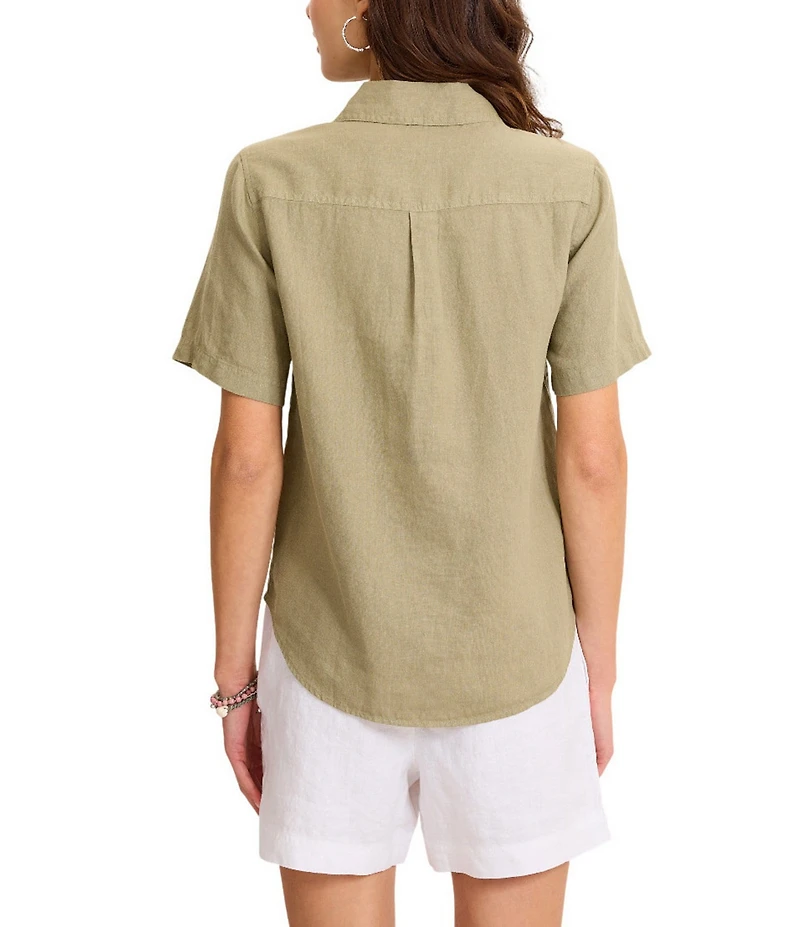 Tommy Bahama Coastalina Point Collar Short Sleeve Button Front Camp Shirt