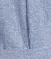 Tommy Bahama Coastalina Solid Cross Dyed Linen Plain Weave Point Collared Popover Midi Dress