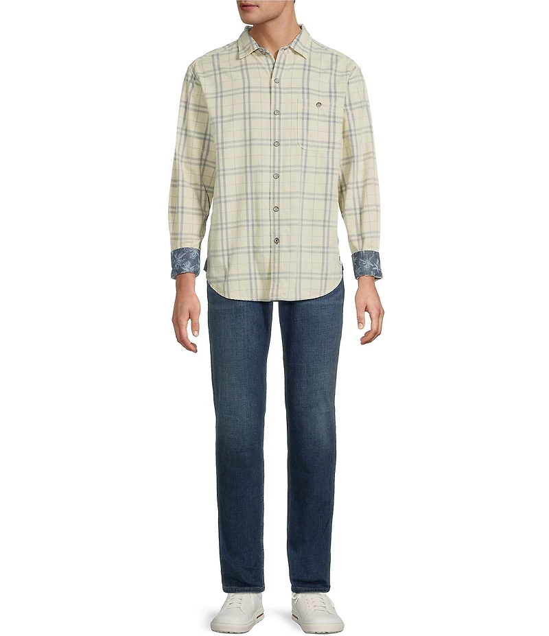 Tommy Bahama Coastline Cord Indio Plaid Long Sleeve Woven Shirt