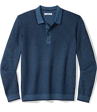 Tommy Bahama Coolside Valley Vinyard Textured Long Sleeve Polo Shirt