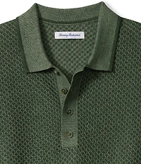 Tommy Bahama Coolside Valley Vinyard Textured Long Sleeve Polo Shirt