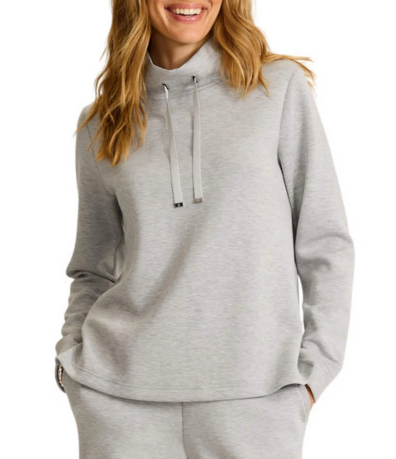 Tommy Bahama Coordinating Palm Voyage Ultra-Lightweight Spacer Funnel Neck Long Sleeve Top