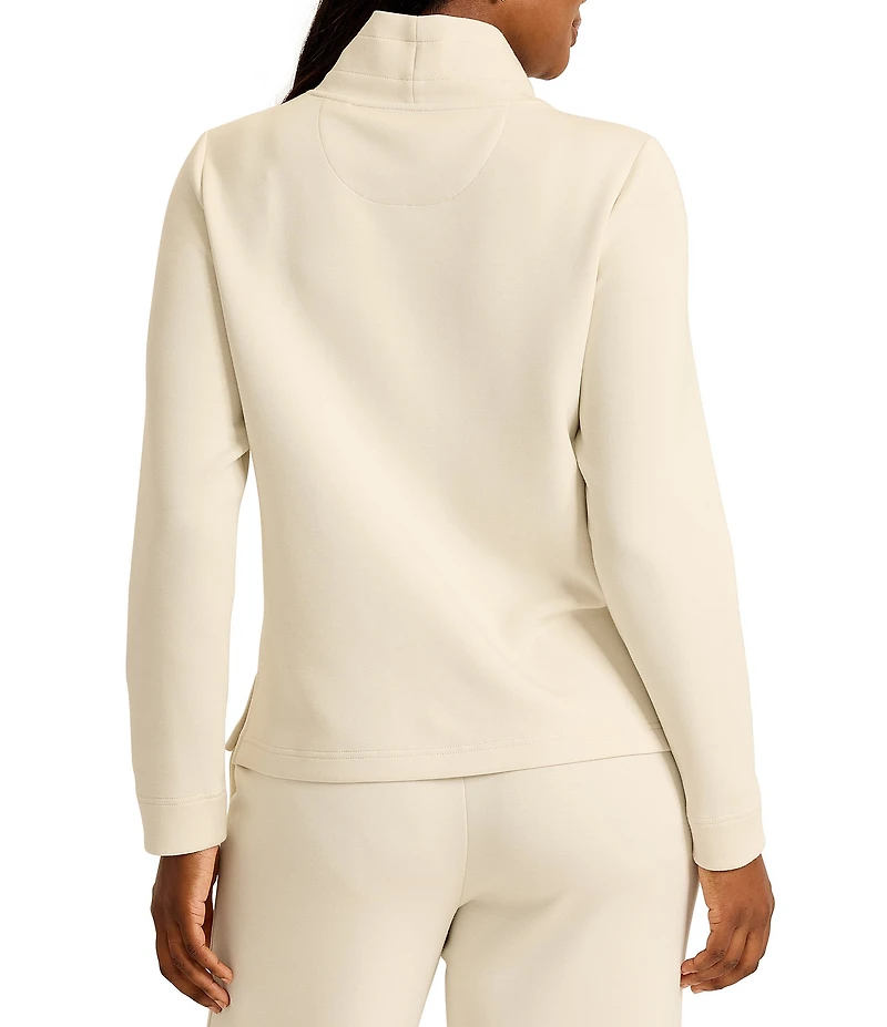 Tommy Bahama Coordinating Palm Voyage Ultra-Lightweight Spacer Funnel Neck Long Sleeve Top