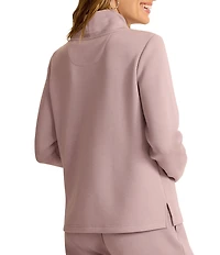 Tommy Bahama Coordinating Palm Voyage Ultra-Lightweight Spacer Funnel Neck Long Sleeve Top