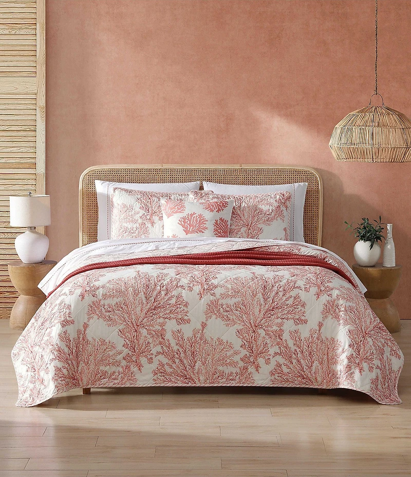 Tommy Bahama Coral Garden Cotton Reversible Quilt Mini Set