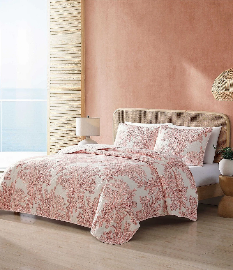 Tommy Bahama Coral Garden Cotton Reversible Quilt Mini Set