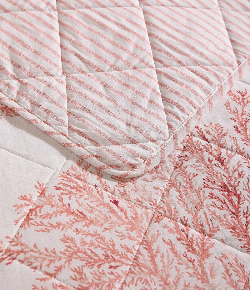 Tommy Bahama Coral Garden Cotton Reversible Quilt Mini Set