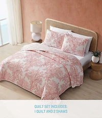 Tommy Bahama Coral Garden Cotton Reversible Quilt Mini Set