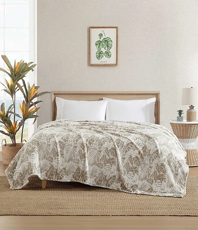 Tommy Bahama Costa Blanca Ultra Soft Plush Fleece Bed Blanket