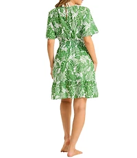 Tommy Bahama Costa Verde Split V-Neck Swim Cover-Up Dress