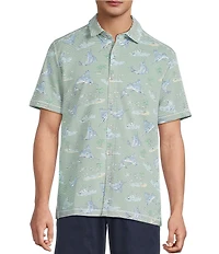 Tommy Bahama Costa Wave Del Marlin Camp Short Sleeve Woven Shirt