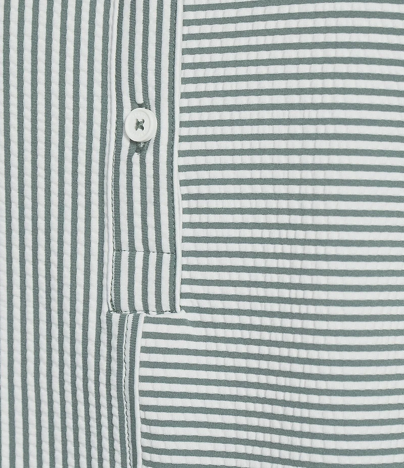 Tommy Bahama Costa Wave Double Dyed Seersucker Polo Collar Sleeveless Top