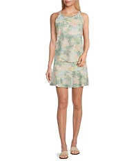 Tommy Bahama Costa Wave Ocean Vida IslandZone® UPF 30 Flounce Hem Mini Skirt