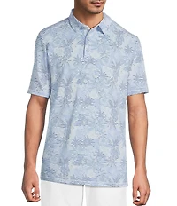 Tommy Bahama Costa Wave Palm Azul Short Sleeve Knit Polo Shirt