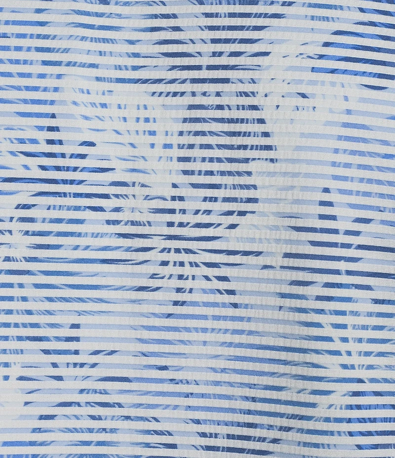 Tommy Bahama Costa Wave Palm Azul Short Sleeve Knit Polo Shirt