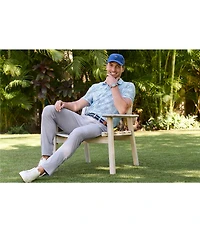 Tommy Bahama Costa Wave Palm Azul Short Sleeve Knit Polo Shirt