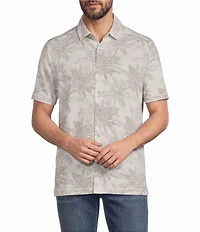 Tommy Bahama Costa Wave Palm Rays Camp Short Sleeve Woven Shirt