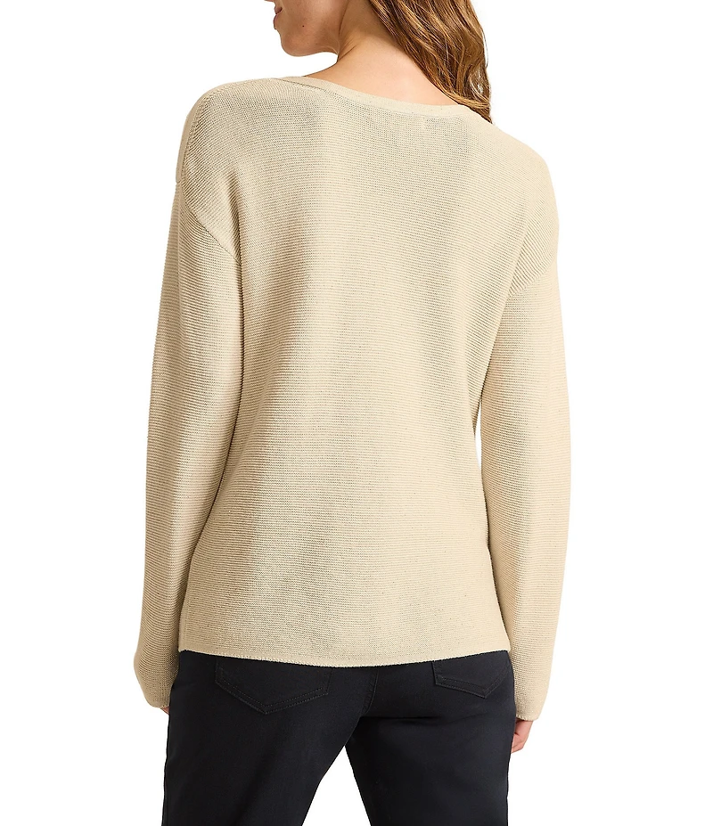 Tommy Bahama Crystal Sands Bateau Neck Long Sleeve Sequin Embellished Sweater