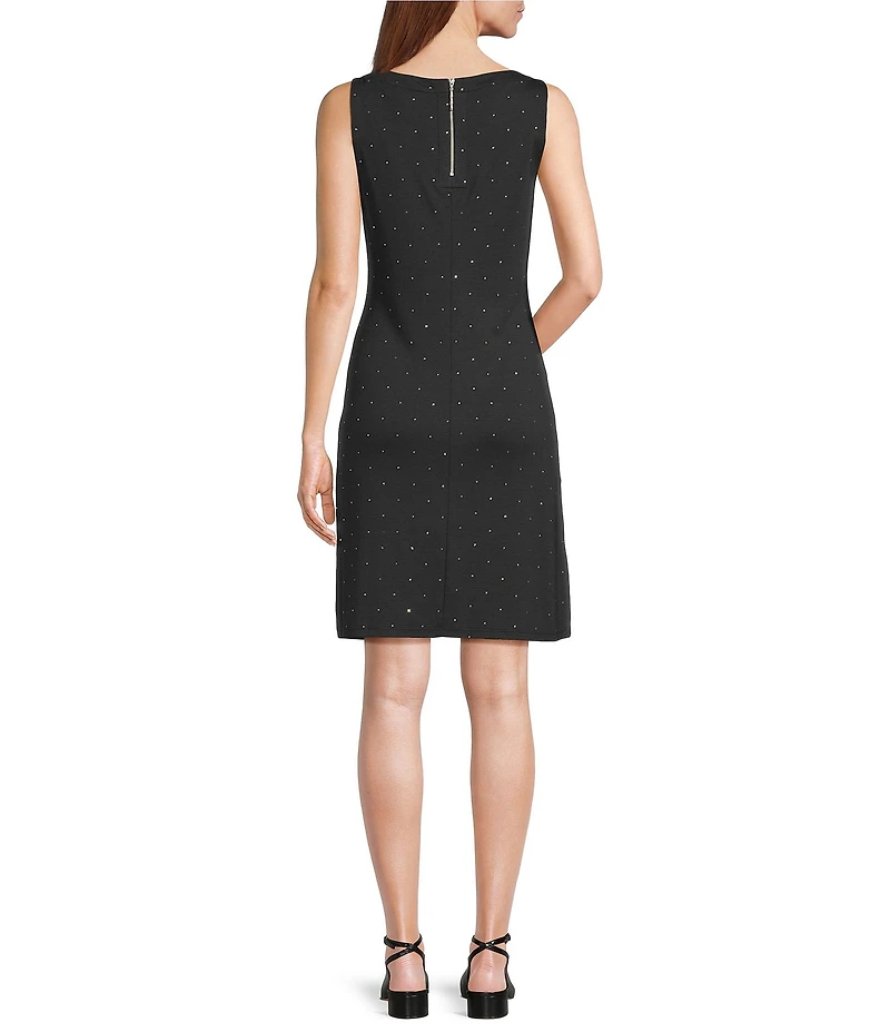 Tommy Bahama Darcy Embellished Ponte Sleeveless Sheath Dress