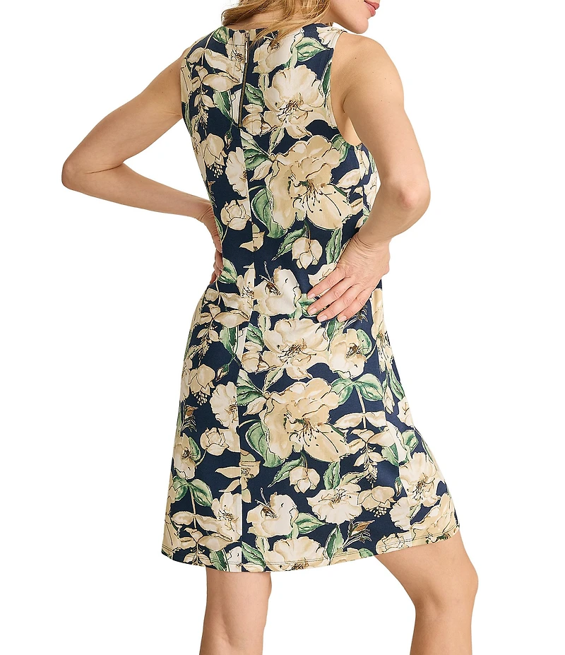 Tommy Bahama Darcy Floral Gardens Jewel Neck Sleeveless Dress