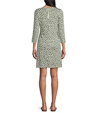 Tommy Bahama Darcy Safari Spots 3/4 Sleeve Dress