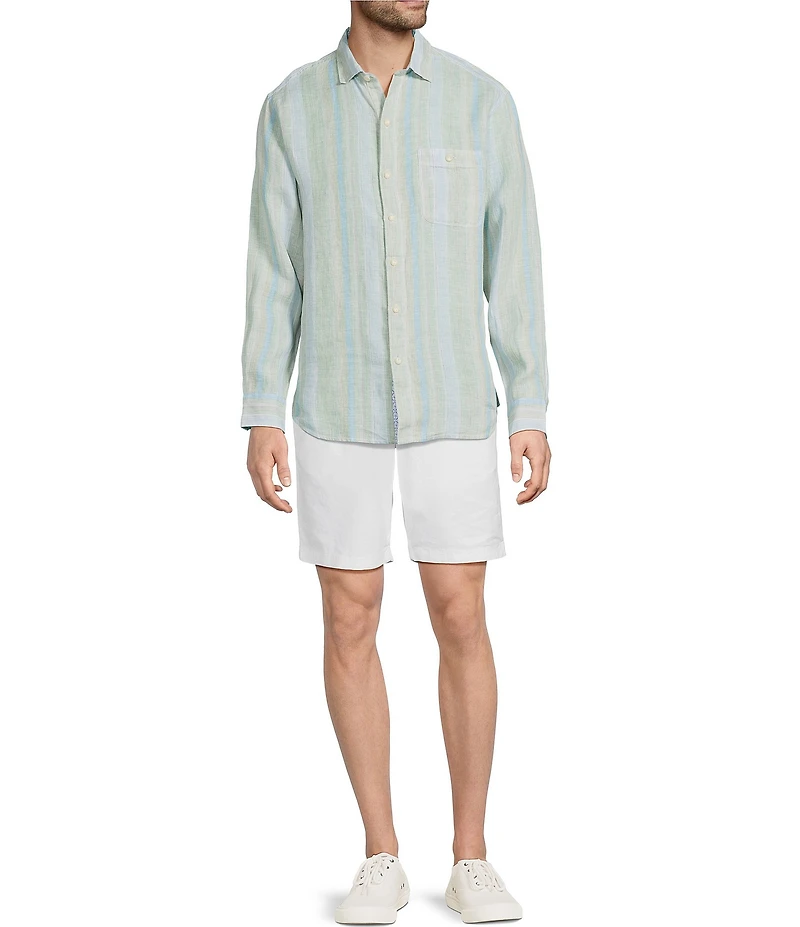 Tommy Bahama Delgada Stripe Long Sleeve Woven Shirt