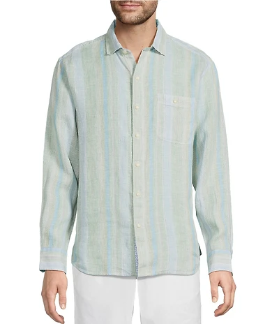 Tommy Bahama Delgada Stripe Long Sleeve Woven Shirt