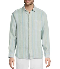 Tommy Bahama Delgada Stripe Long Sleeve Woven Shirt