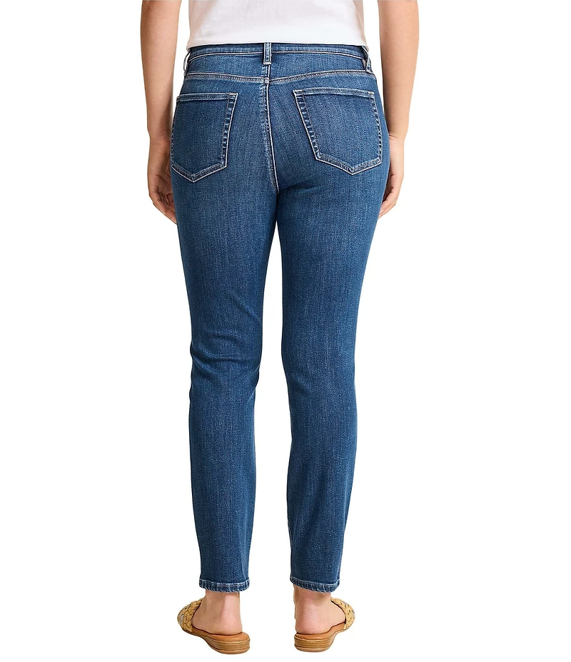 Tommy Bahama Demin High Rise Straight Leg Raw Hem Ankle Jeans