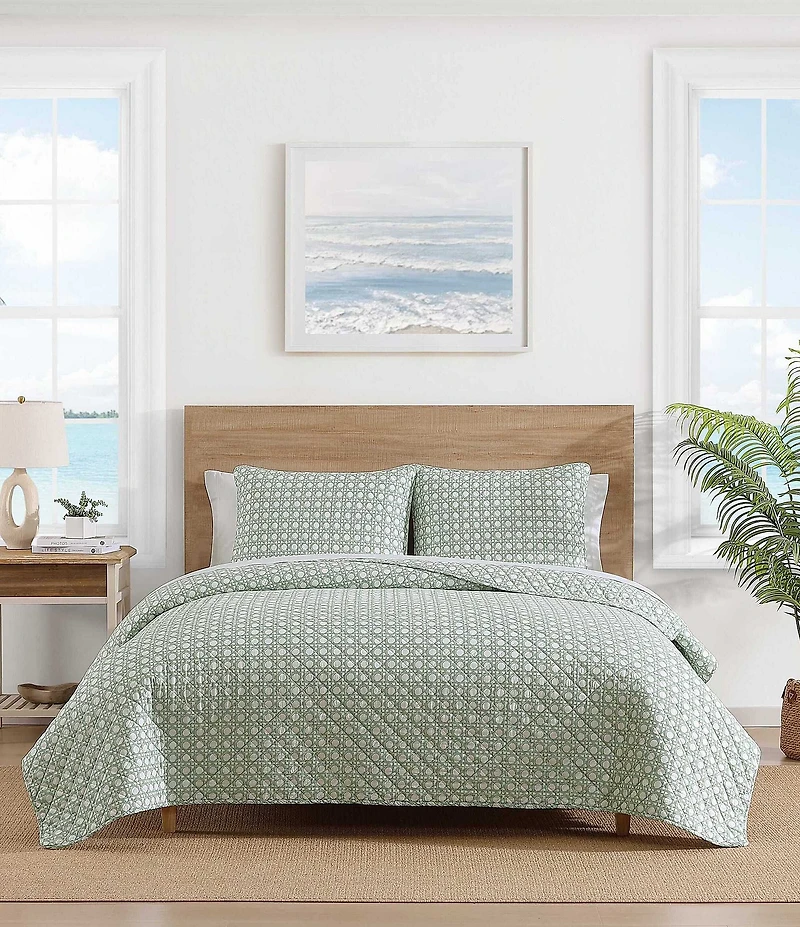 Tommy Bahama Diamond Isle Cotton Reversible Quilt Mini Set