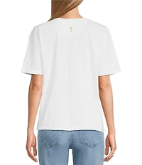Tommy Bahama Disney Friends On The Move Linen Scoop Neck Short Sleeve Tee