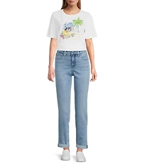Tommy Bahama Disney Friends On The Move Linen Scoop Neck Short Sleeve Tee