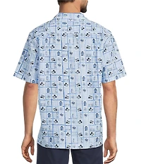 Tommy Bahama Disney Nova Wave Retro Mosaic Short Sleeve Woven Camp Shirt