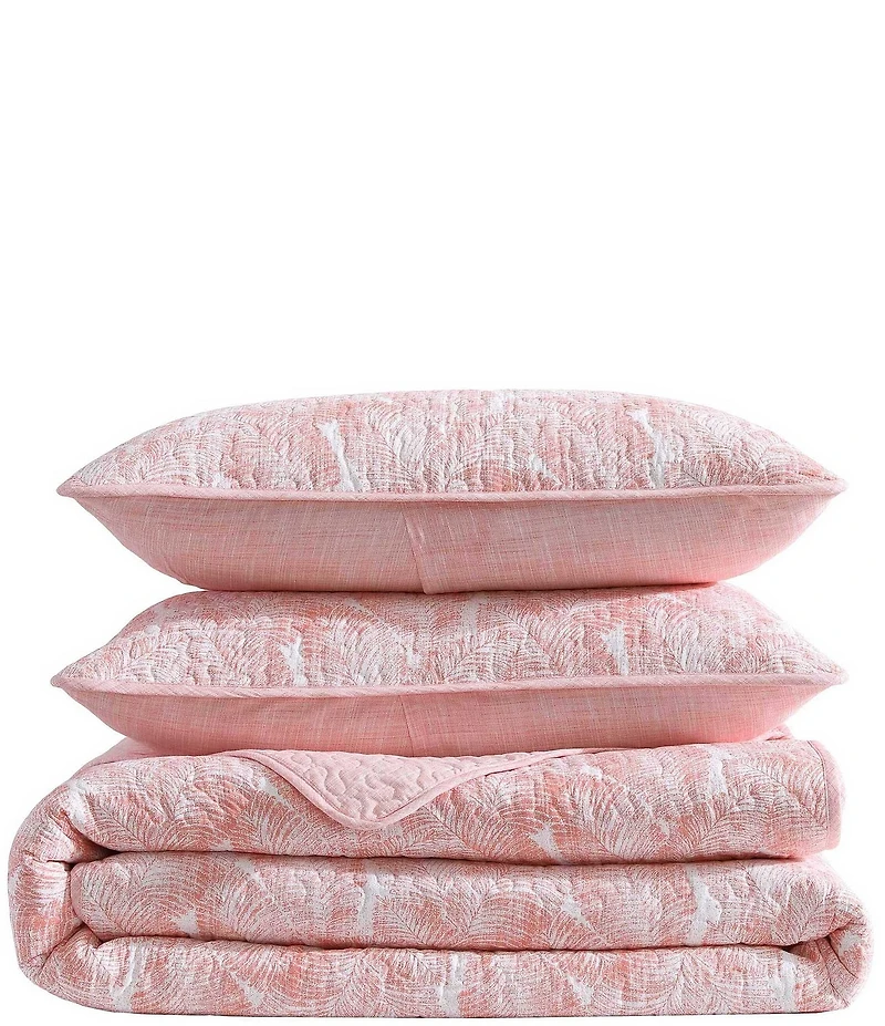 Tommy Bahama Distressed Water Leaves Cotton Quilt Mini Set