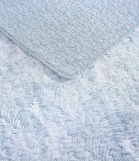 Tommy Bahama Distressed Water Leaves Cotton Reversible Quilt Mini Set