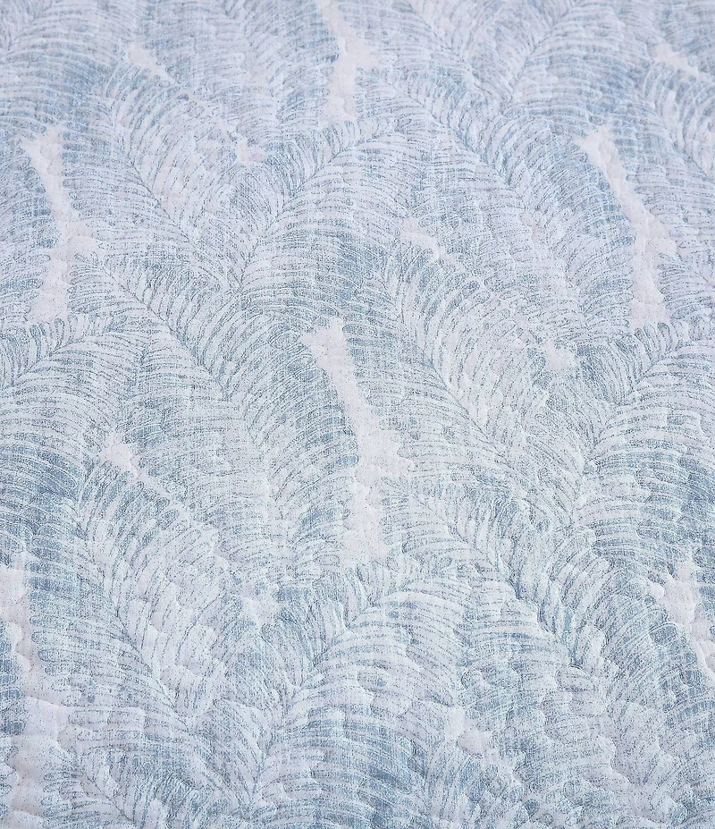 Tommy Bahama Distressed Water Leaves Cotton Reversible Quilt Mini Set