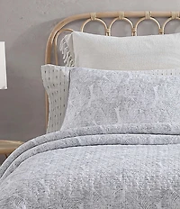 Tommy Bahama Distressed Water Leaves Cotton Reversible Quilt Mini Set