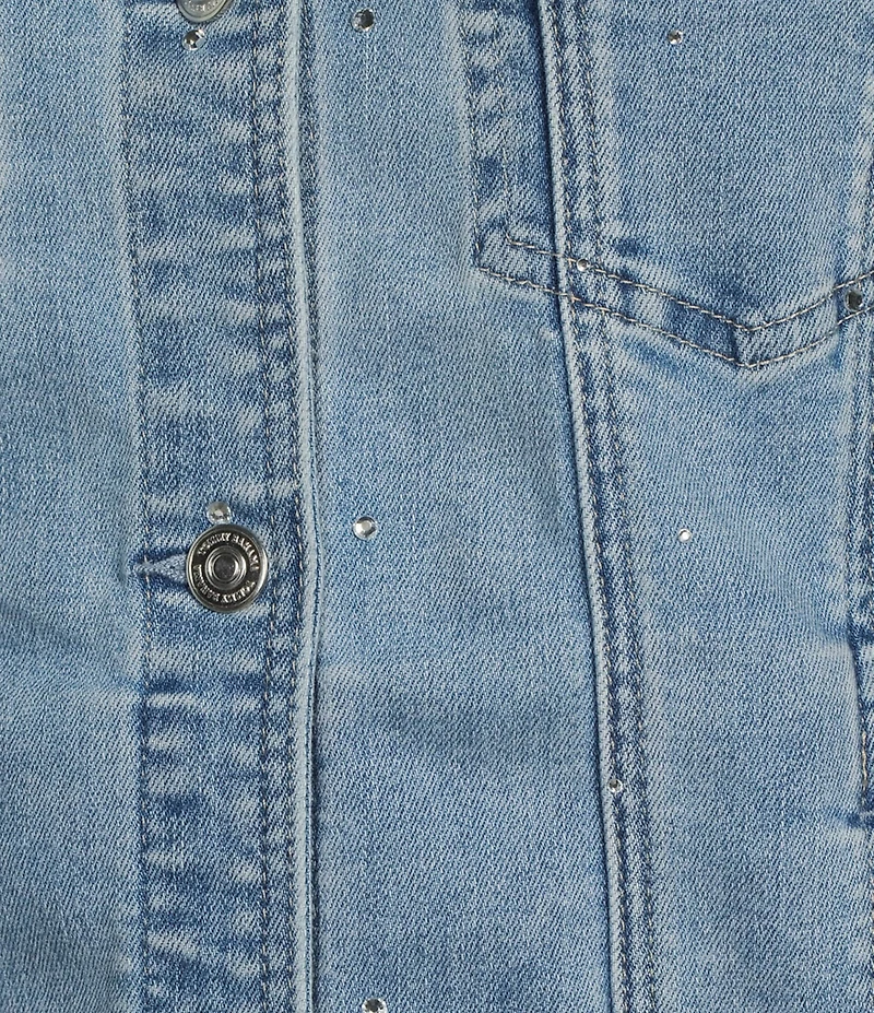 Tommy Bahama Embellished Crystal Classic Denim Jacket