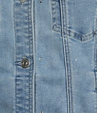 Tommy Bahama Embellished Crystal Classic Denim Jacket